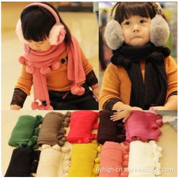 Cute Custom Kids Scarf Fashion Knitted Cashmere Scarf